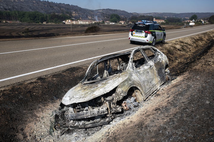 Imagen de los incendios en Burgos.