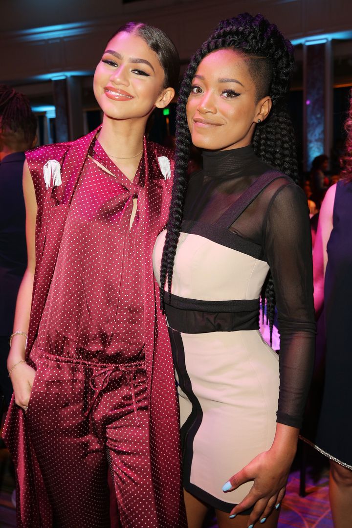 Zendaya and Keke Palmer pictured together at 2016's Essence Black Women in Hollywood Awards.