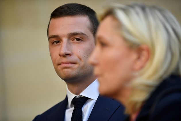 Marine Le Pen et Jordan Bardella après un entretien à Matignon le 29 juin (illustration)