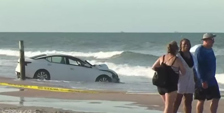 Car crashes into beach-goers in Daytona Beach, Florida.
