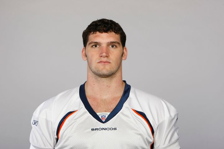 Paul Duncan, shown here in his Denver Broncos NFL photo for 2010, had been an offensive lineman for Notre Dame.