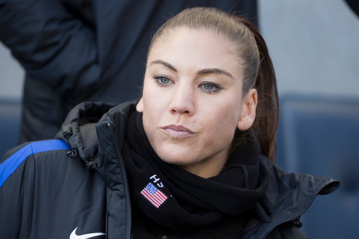 Former U.S. women’s national team star goalkeeper Hope Solo pleaded guilty Monday to driving while impaired, almost four months after she was found passed out behind the wheel of a vehicle in North Carolina with her 2-year-old twins inside. (AP Photo/Chris Szagola, file)