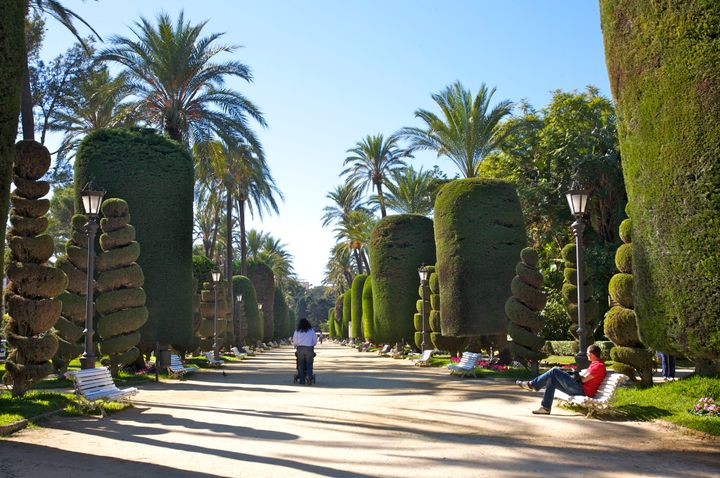 Parque Genovés en el centro histórico de Cádiz, Andalucía.