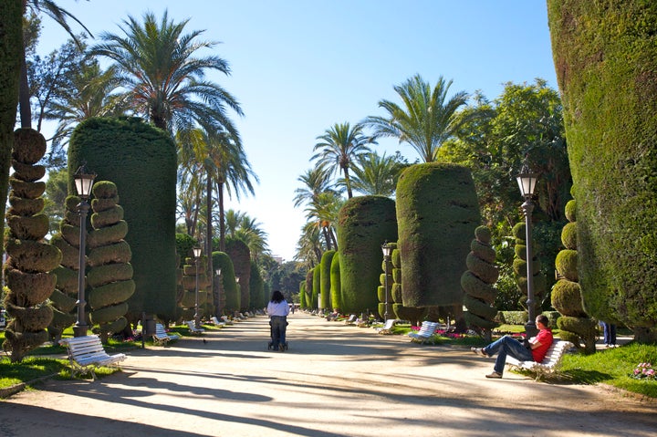 Parque Genovés en el centro histórico de Cádiz, Andalucía.