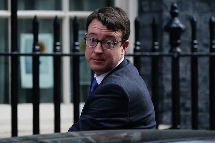 Chief Secretary to the Treasury Simon Clarke arrives in Downing Street, London for a Cabinet meeting. Picture date: Wednesday March 23, 2022.