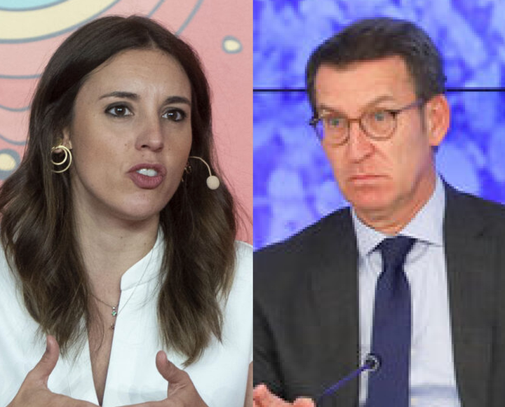 Irene Montero define al PP de Feijóo.