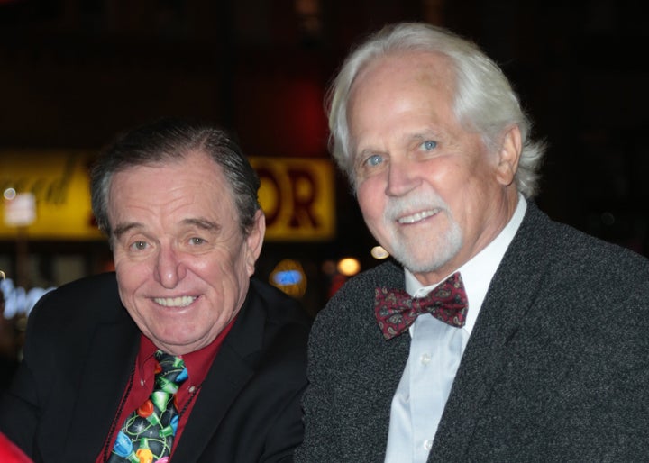 Jerry Mathers (left) and Tony Dow are seen on Nov. 26, 2017, in Los Angeles.