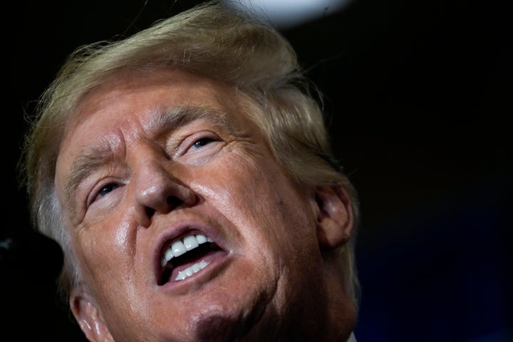 Trump, en uno de los momentos de su discurso