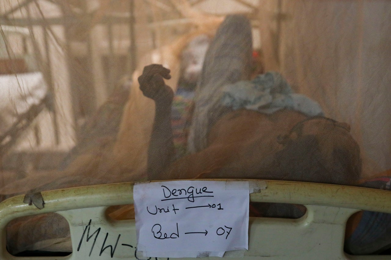 Dengue-infected patients treated in a special ward of a hospital in Dhaka, Bangladesh on June 13, 2022. (Photo by Kazi Salahuddin Razu/NurPhoto via Getty Images)