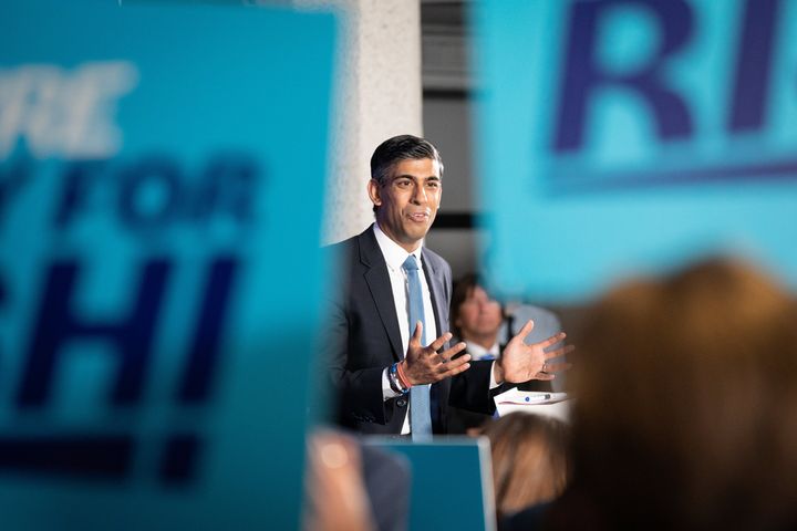 Rishi Sunak at the launch of his leadership campaign.