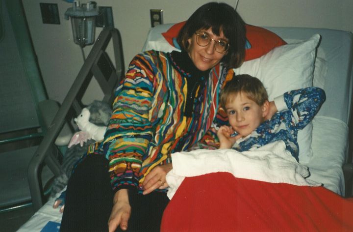 The author with her son Brennan during his cancer treatment. "Afternoon clinic appointments became the new routine for three years," she writes.