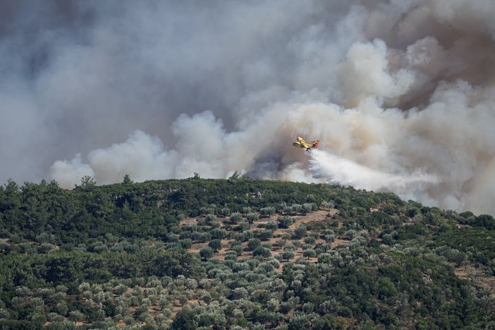 Αναζοπύρωση στη πυρκαγιά της Λέσβου. Περιοχή Βρίσα -Πολιχνίτος Τετάρτη 27 Ιουλίου 2022 (ΠΑΝΑΓΙΩΤΗΣ ΜΠΑΛΑΣΚΑΣ/EUROKINISSI)