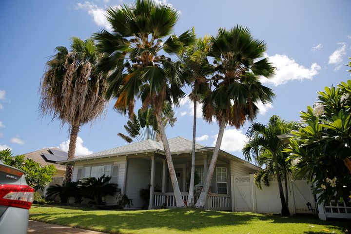The home where U.S. defense contractor Walter Glenn Primrose and his wife, Gwynn Darlle Morrison, lived for years allegedly under aliases is pictured on July 27, 2022, in Kapolei, Hawaii. 