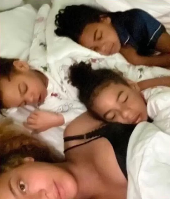 Beyonce and her three children, Rumi, Sir and Blue Ivy Carter.