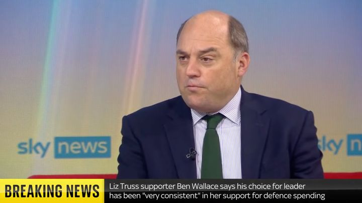 Defence Secretary Ben Wallace on Sky News on Thursday.