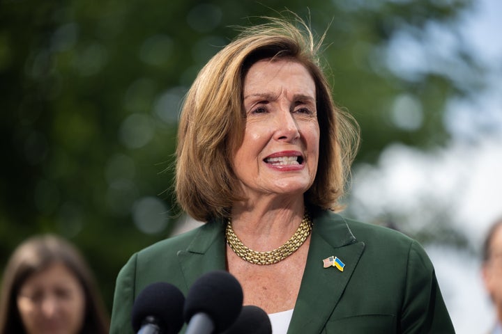 House Speaker Nancy Pelosi (D-Calif.) speaks at a press conference in Washington on July 28, 2022. 