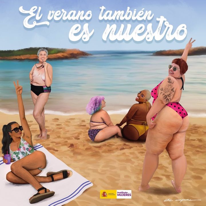 Cartel de la campaña 'El verano también es nuestro' del Instituto de las Mujeres