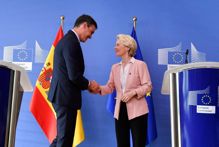 Pedro Sánchez y Ursula Von der Leyen.