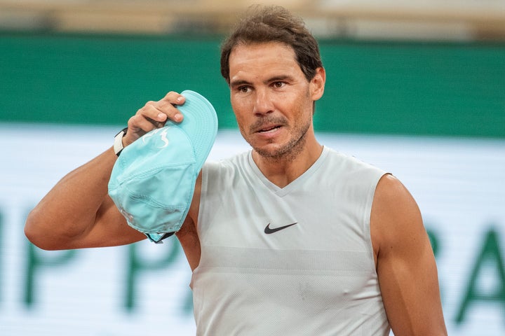 Nadal, en una sesión de entrenamiento