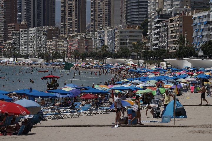 Foto de archivo de la playa de Benidorm, en Valencia.
