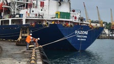  1st Ship Carrying Ukrainian Grain Leaves The Port Of Odesa