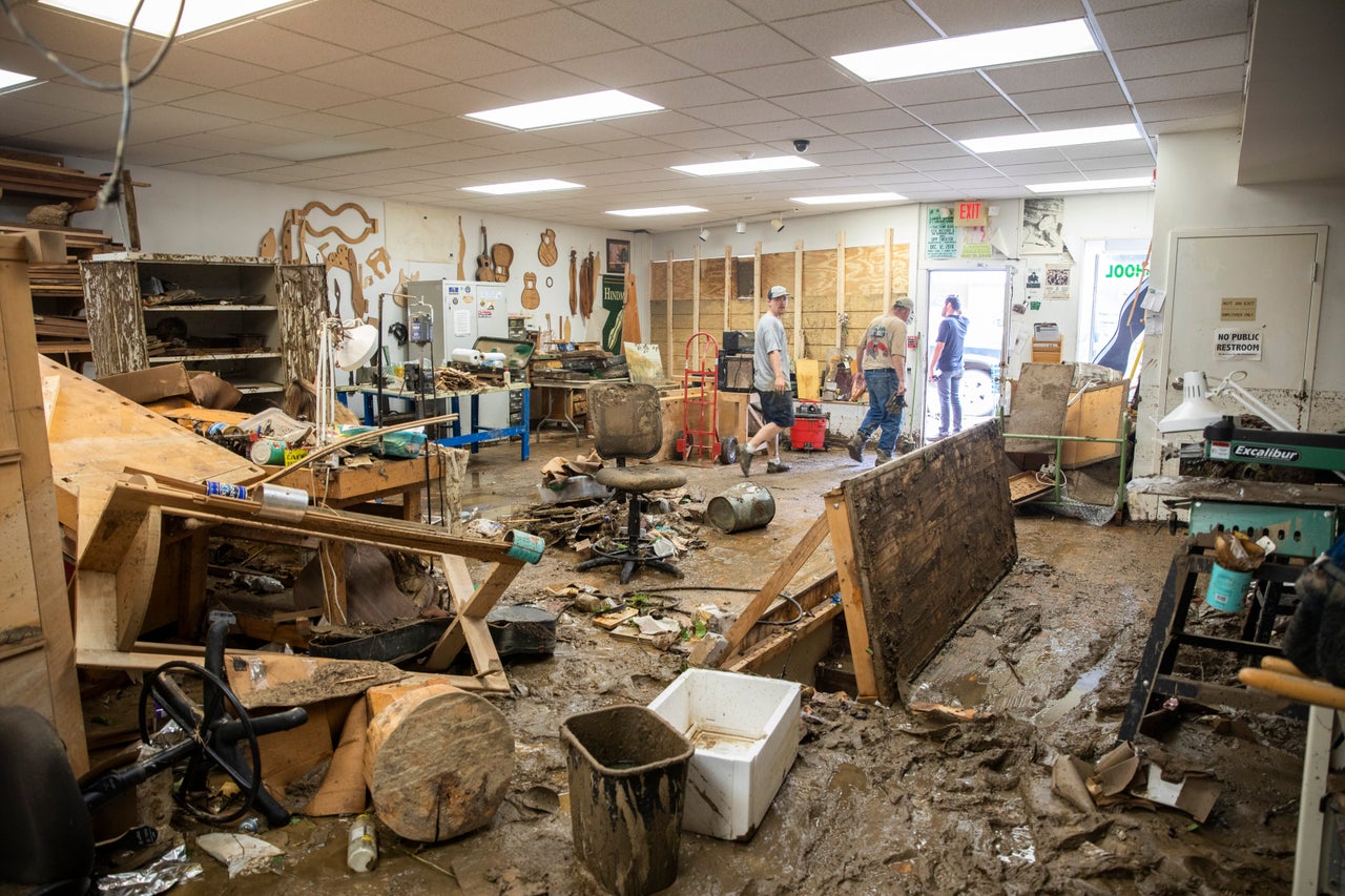 The Appalachian School of Luthiery studio in Hindman, Kentucky, was flooded Thursday night. Luthiery is the practice of creating or repairing stringed instruments.