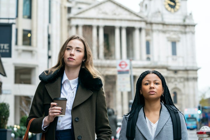 In season 1 episode 8, when Harper asks if her line manager Daria (Freya Mavor) will vouch for her on RIF Day, Daria tells her that she is not