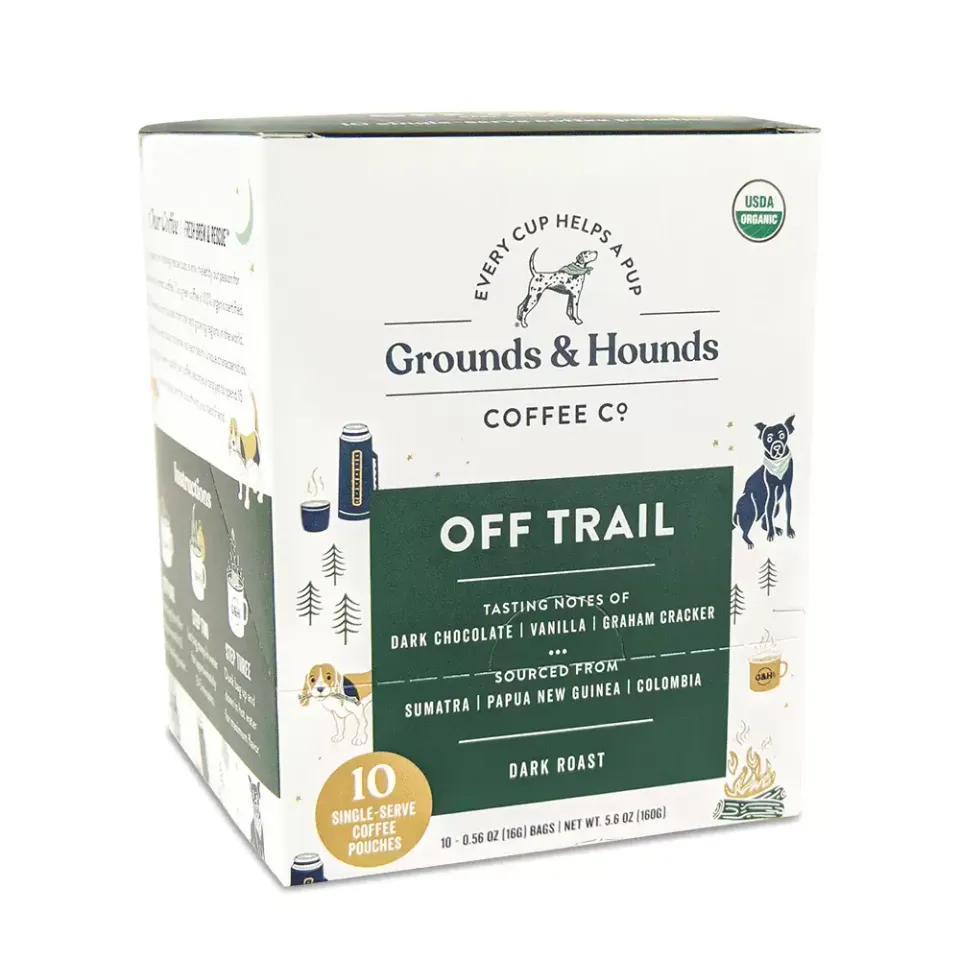 Grounds & Hounds single serve steeping coffee bags