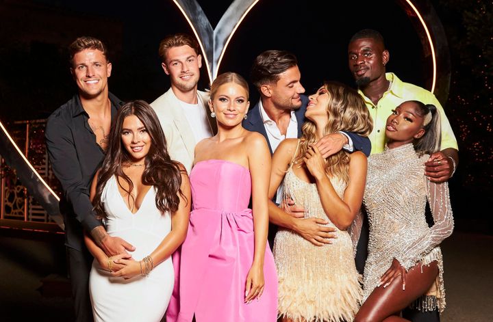This year's Love Island finalists pictured together on Monday night