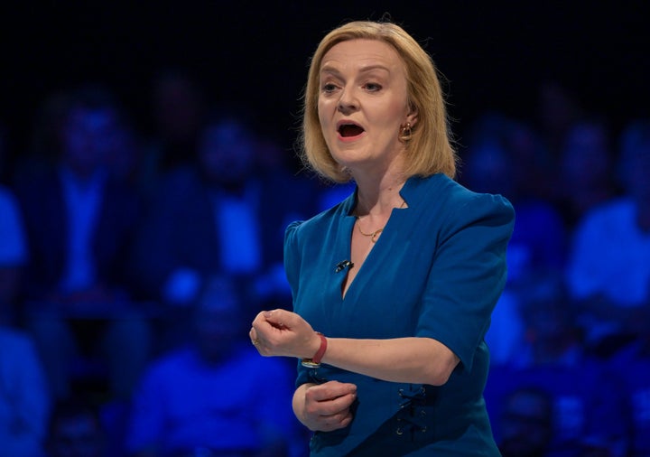 Liz Truss at the Conservative members' hustings on Monday night