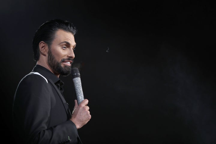 Rylan Clark outside the Celebrity Big Brother house in 2018