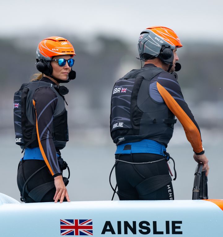 The duchess sails alongside Sir Ben Ainslie for the Great Britain SailGP Team.