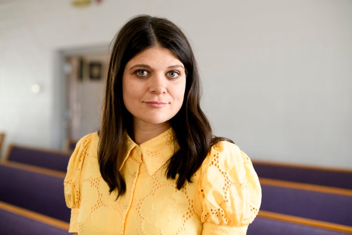 Rep. Haley Stevens (D-Mich.) at the New Springfield Missionary Baptist Church in Pontiac, Michigan, on July 23.