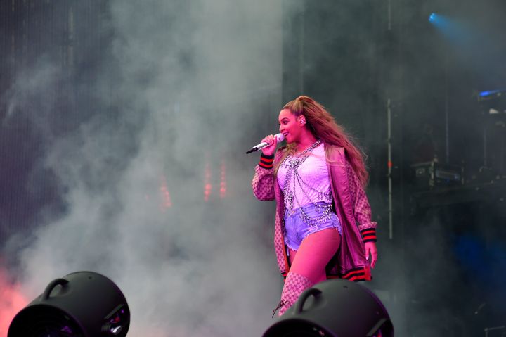 Beyoncé on stage in 2018