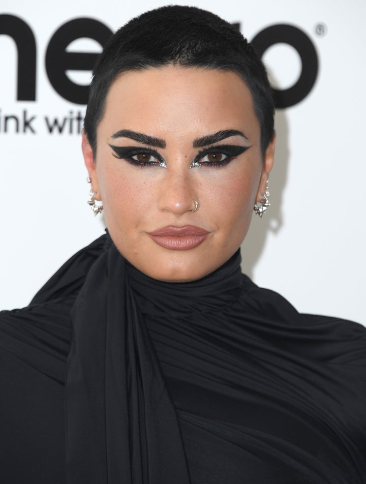 Demi Lovato, en la fiesta de Elton John en los Oscar el 27 de marzo de 2022.