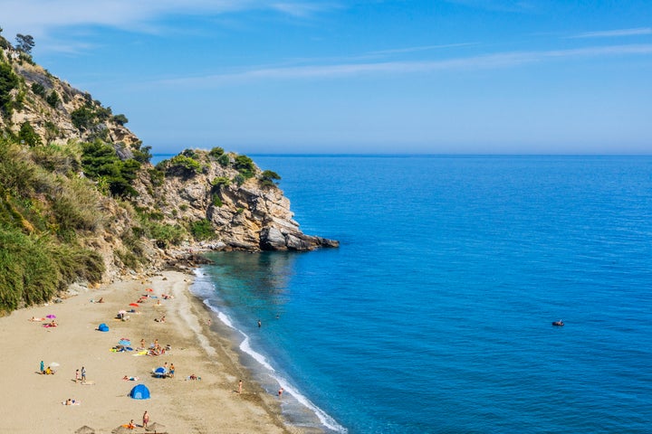 Playa de Maro en Nerja, Málaga.