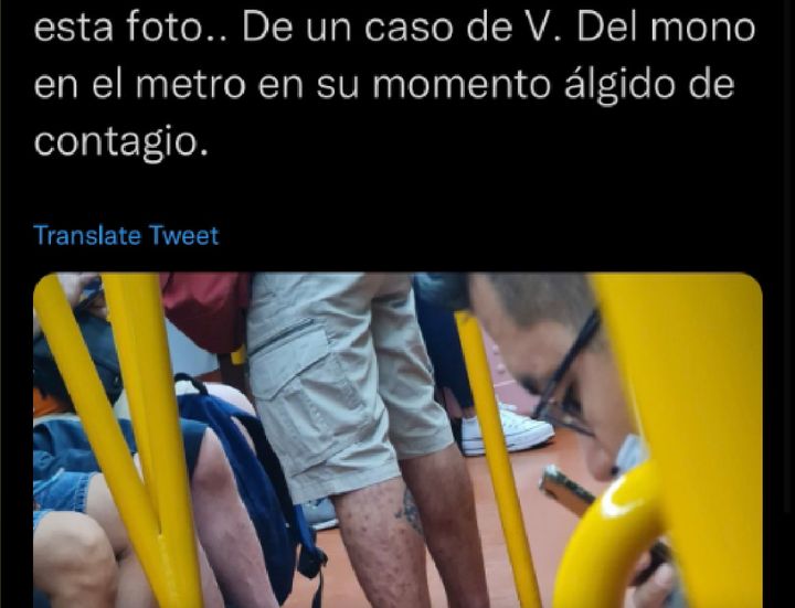 El ya famoso tuit sobre el metro de Madrid.