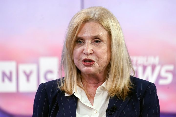 Rep. Carolyn Maloney speaks during New York's 12th Congressional District Democratic primary debate hosted by Spectrum News NY1 and WNYC at the CUNY Graduate Center, on Aug. 2, in New York.