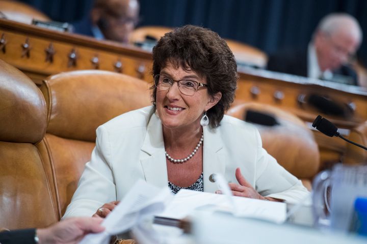Rep. Jackie Walorski (R-Ind.), shown here at a House Ways and Means Committee meeting in 2018, was killed in a head-on collision that also killed two of her aides and the driver of the other vehicle.