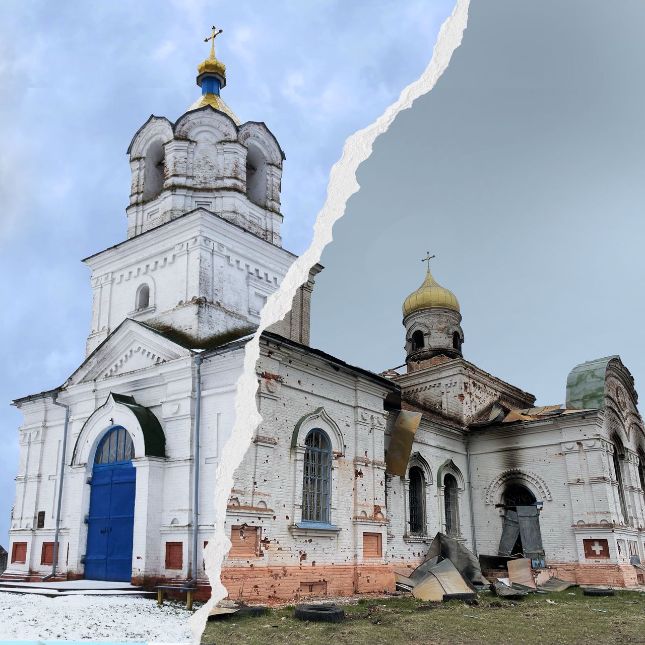 Ascension Church in Lukashivka in the Chernihiv region of Ukraine.