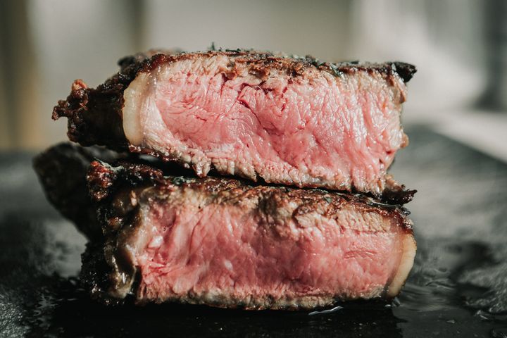 A wood-fired steak will give a nice crust on the outside.