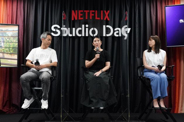 左から、Netflixのプロダクション部門日本統括ディレクターの小沢禎二氏、インティマシーコーディネーターの浅田智穂氏、そして『金魚妻』の監督を務めたフジテレビの並木道子氏
