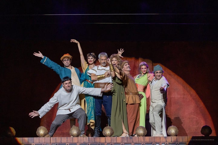 Los actores de 'Miles Gloriosus' en el Festival Internacional de Teatro Clásico de Mérida.