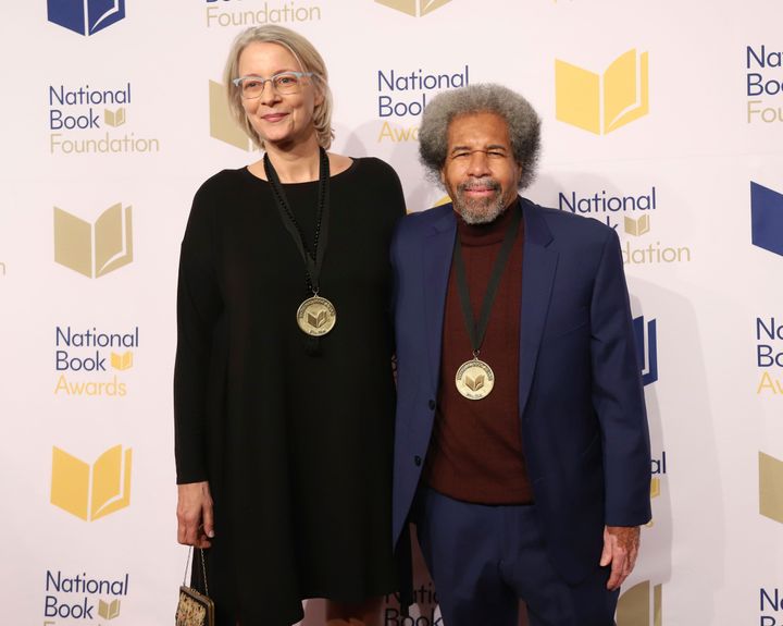 Leslie George, left, and Albert Woodfox attend the 70th National Book Awards ceremony and benefit dinner at Cipriani Wall Street on Nov. 20, 2019, in New York. 