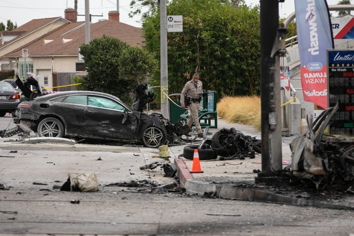 The driver of the black Mercedes remains hospitalized.