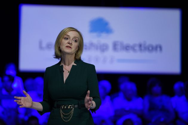Liz Truss during a hustings event in Eastbourne, as part of the campaign to be leader of the Conservative Party and the next prime minister.