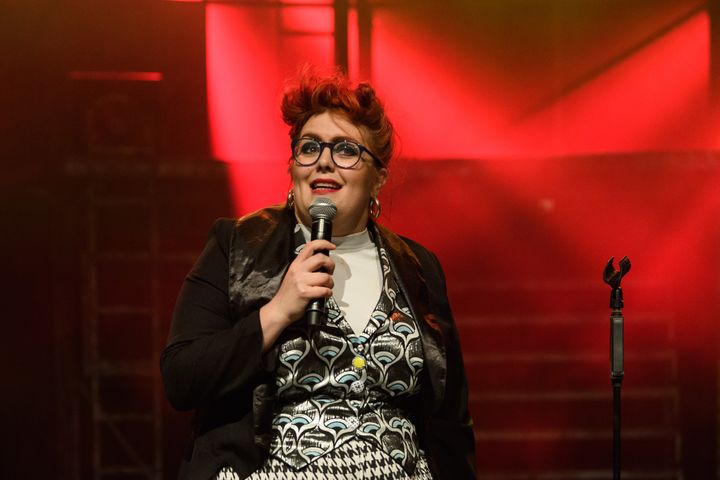 Jayde Adams performing in 2017