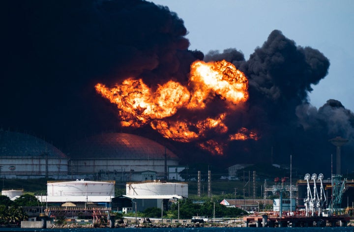 A fire in Matanzas, Cuba sparked a massive black cloud of smoke and left several firefighters missing on Saturday.