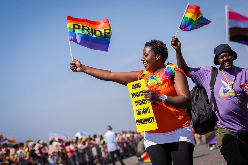 BRIGHTON, ENGLAND - AUGUST 06: Festival goers participate in the Pride LGBTQ+ Community Parade – ‘Love, Protest & Unity’ during attends Brighton Pride on August 06, 2022 in Brighton, England. (Photo by Tristan Fewings/Getty Images)