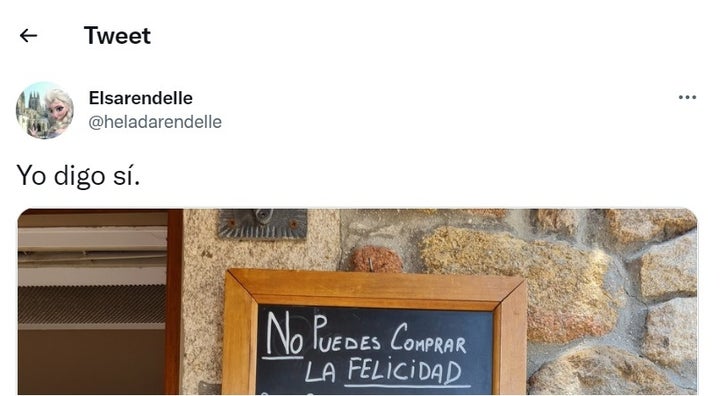 El tuit publicado por la usuaria @heladarendelle.